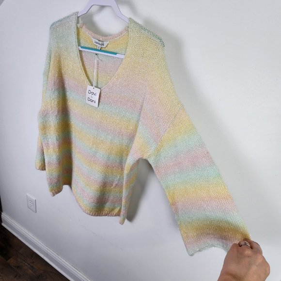 NWT Davi & Dani Oversized Pastel Wool Blend Sweater Size Medium - Picture 3 of 9